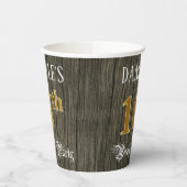 16th Birthday Party — フェイク金ゴールド&ウッドフェイク・ルックス 紙コップ (左)