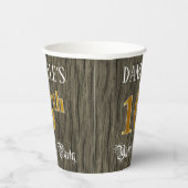 16th Birthday Party — フェイク金ゴールド&ウッドフェイク・ルックス 紙コップ (右)