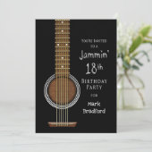 16th Birthday Party Invitation、アコースティックギター 招待状 (スタンド正面)