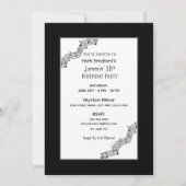 16th Birthday Party Invitation、アコースティックギター 招待状 (裏面)