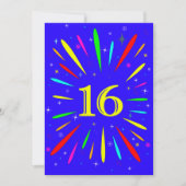 16th Birthday Party Invitation Explosion 招待状 (正面)
