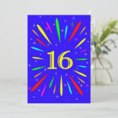 16th Birthday Party Invitation Explosion 招待状 (スタンド正面)