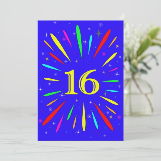 16th Birthday Party Invitation Explosion 招待状 (スタンド正面)