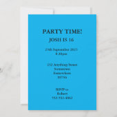 16th Birthday Party Invitation Explosion 招待状 (裏面)