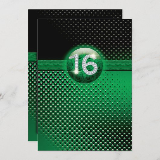 16th birthday party invitations - CUSTOMIZE 招待状 (正面/裏面)