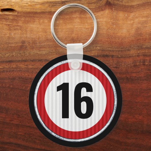 16th Birthday Speed Limit キーホルダー (正面)