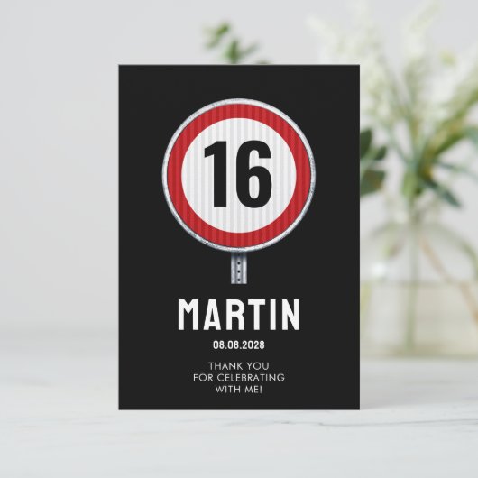 16th Birthday Speed Limit サンキューカード (スタンド正面)