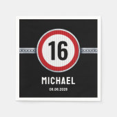 16th Birthday Speed Limit  スタンダードカクテルナプキン (正面)