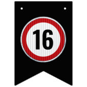 16th Birthday Speed Limit バンティングフラッグ (第1の旗)