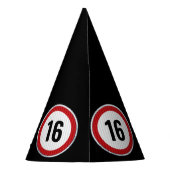 16th Birthday Speed Limit パーティーハット (裏面)