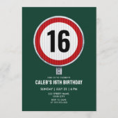 16th Birthday Speed Limit Sign - ANY AGE 招待状 (正面)