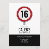 16th Birthday Speed Limit Sign - ANY AGE 招待状 (正面)