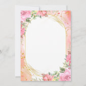 16th BlushPink花ボホエレガントな誕生日パーティー 招待状 (裏面)