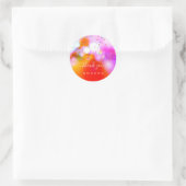 16th Bride Unicorn Crystals Pink ラウンドシール (バッグ)