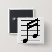 16th note 3 缶バッジ (正面&裏面)
