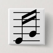 16th note 3 缶バッジ (正面)