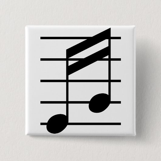16th note 3 缶バッジ (正面)