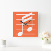16th note 4 スクエア壁時計 (ホーム)