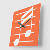 16th note 4 スクエア壁時計 (傾斜)