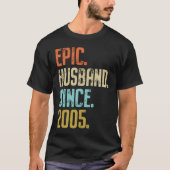 16th Wedding Anniversary For Him Epic Husband Sinc Tシャツ (正面)