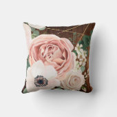 16x16インチ装飾用クッションジオメトリックガーデンバラバーン クッション (裏面)