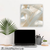 16x16インチSandy Tornado Trend抽象芸術アートベージュ キャンバスプリント