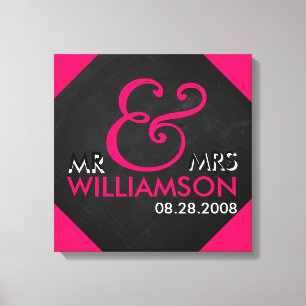 16x16シャルボードキャンバスプリント結婚のデイトアート キャンバスプリント