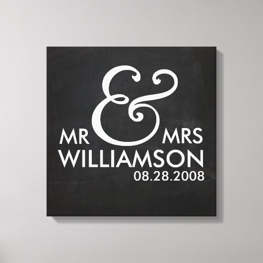 16x16シャルボードキャンバスプリント結婚のデイトアート キャンバスプリント (正面)