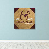 16x16バーラップキャンバスプリント結婚のデイトアート キャンバスプリント (インサイチュ (ウッドフロア))