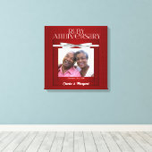 16x16 Ruby 60th Anniversary Photo Name キャンバスプリント (インサイチュ (ウッドフロア))