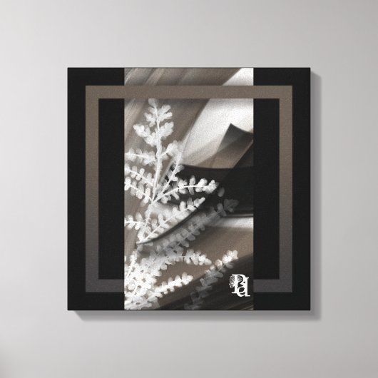 16x16" Terra’s Tender Whisper Abstract Brown Flowe キャンバスプリント (正面)