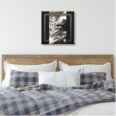 16x16" Terra’s Tender Whisper Abstract Brown Flowe キャンバスプリント (インサイチュ (寝室))