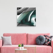 16x16" Trend Abstract Art Canvas Black White Green キャンバスプリント (インサイチュ (リビング))