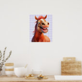 16x19馬のプリントおもしろいのダウンロードが利用可能 ポスター (キッチン)