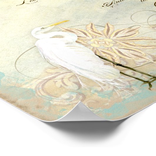 16x20の写真ラヴ結婚・chapビーチ・シーショア ポスター (角)