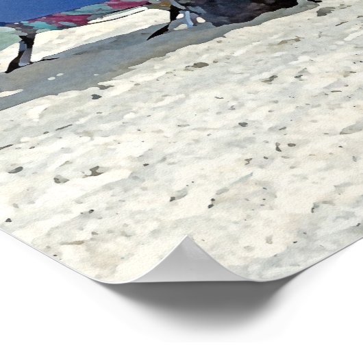 16x20の絵画プリントがリラックスビーチ上にある ポスター (角)