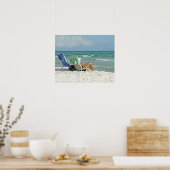 16x20の絵画プリントがリラックスビーチ上にある ポスター (キッチン)