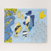 16x20アールデコ海パズル(Colorblind People用) ジグソーパズル (横)