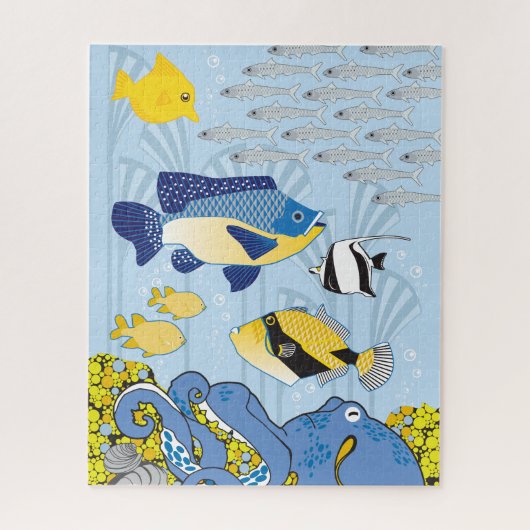 16x20アールデコ海パズル(Colorblind People用) ジグソーパズル (縦)