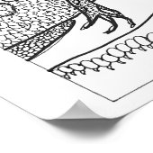 16x20インチのトカゲに花を彩る ポスター (角)