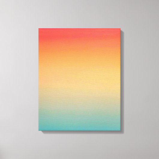 16x20インチモダンレインボースカイイエローブルー キャンバスプリント (正面)