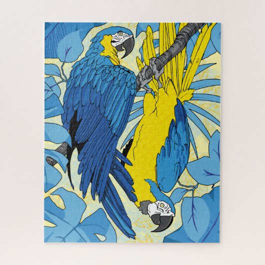 16x20オウムパズル（色盲） ジグソーパズル (縦)