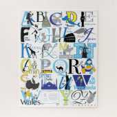 16x20カラーブラインド人のための旅行アルファベットパズル ジグソーパズル (縦)