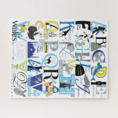 16x20カラーブラインド人のための旅行アルファベットパズル ジグソーパズル (横)