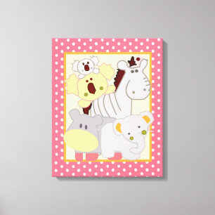 16x20キャンバスアート子供部屋プリントトロピカルパンチガール キャンバスプリント