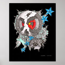 16X20プリント「男は帽子を失う」Blk Bgnd ポスター