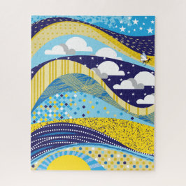 16x20抽象芸術スカイパズル（色盲） ジグソーパズル