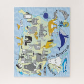 16x20米国動物パズル（色盲） ジグソーパズル (縦)