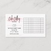 16x24インチ長方形ケーキ提供ガイド2x2部分 エンクロージャーカード (正面)