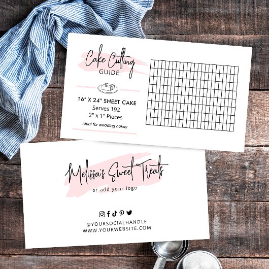 16x24シート結婚のケーキ切断ガイド2x1部分 エンクロージャーカード